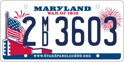 MD license plate 2MD3603