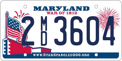 MD license plate 2MD3604
