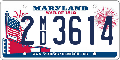 MD license plate 2MD3614