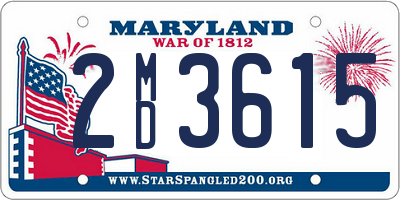 MD license plate 2MD3615