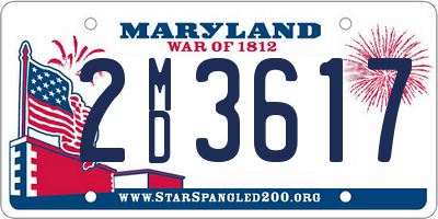 MD license plate 2MD3617