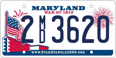 MD license plate 2MD3620