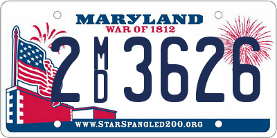 MD license plate 2MD3626