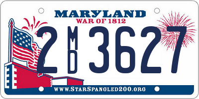 MD license plate 2MD3627