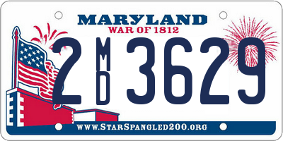 MD license plate 2MD3629