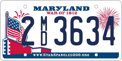 MD license plate 2MD3634