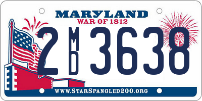 MD license plate 2MD3638