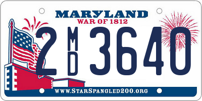 MD license plate 2MD3640