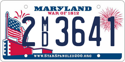 MD license plate 2MD3641