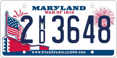 MD license plate 2MD3648