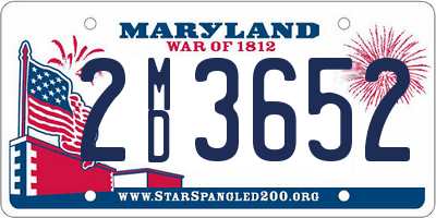 MD license plate 2MD3652