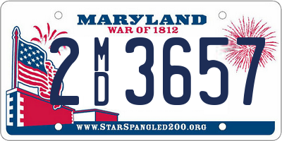 MD license plate 2MD3657