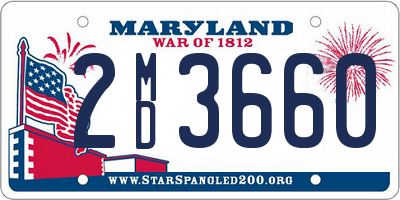 MD license plate 2MD3660