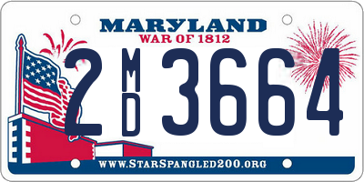 MD license plate 2MD3664