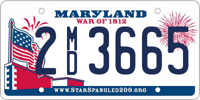 MD license plate 2MD3665