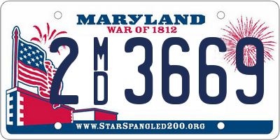 MD license plate 2MD3669