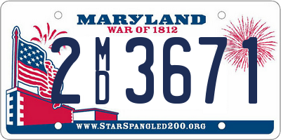 MD license plate 2MD3671