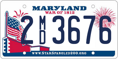 MD license plate 2MD3676