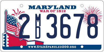 MD license plate 2MD3678