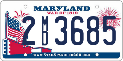 MD license plate 2MD3685