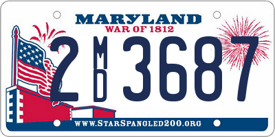 MD license plate 2MD3687