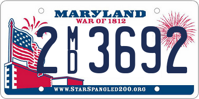 MD license plate 2MD3692