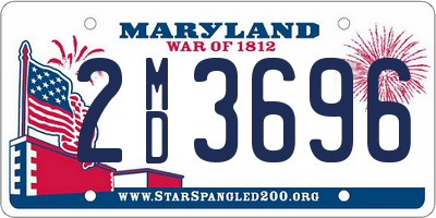 MD license plate 2MD3696