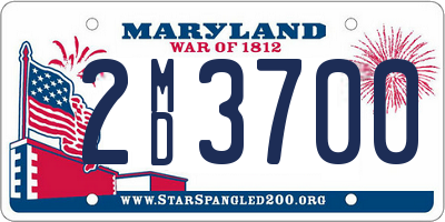 MD license plate 2MD3700