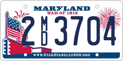 MD license plate 2MD3704