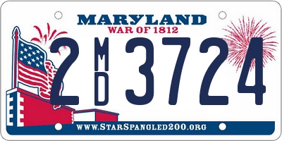 MD license plate 2MD3724