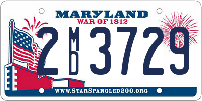 MD license plate 2MD3729