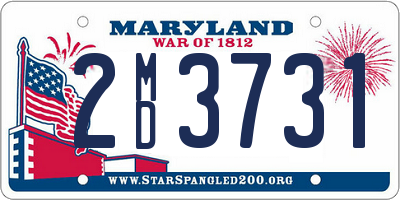 MD license plate 2MD3731