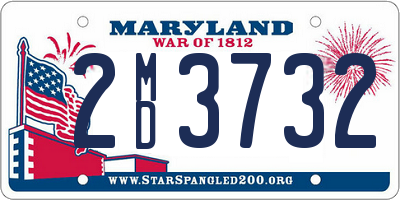 MD license plate 2MD3732