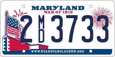MD license plate 2MD3733