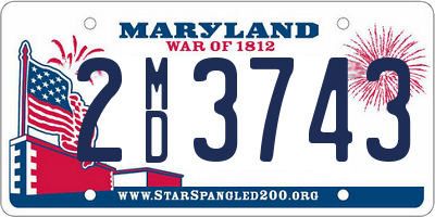 MD license plate 2MD3743