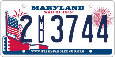 MD license plate 2MD3744