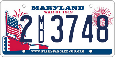 MD license plate 2MD3748