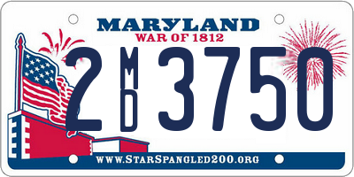 MD license plate 2MD3750