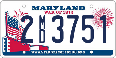 MD license plate 2MD3751