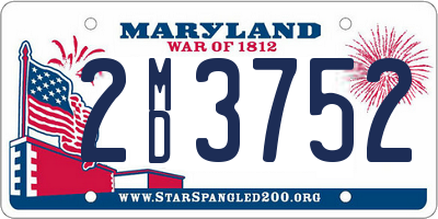 MD license plate 2MD3752