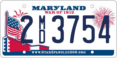 MD license plate 2MD3754