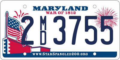 MD license plate 2MD3755