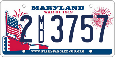 MD license plate 2MD3757