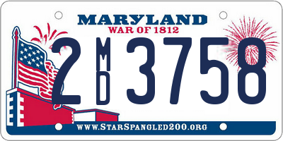 MD license plate 2MD3758