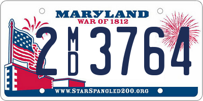 MD license plate 2MD3764