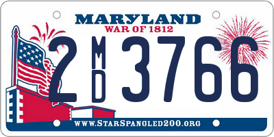 MD license plate 2MD3766