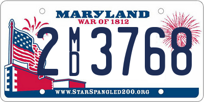 MD license plate 2MD3768