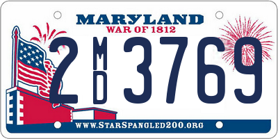 MD license plate 2MD3769