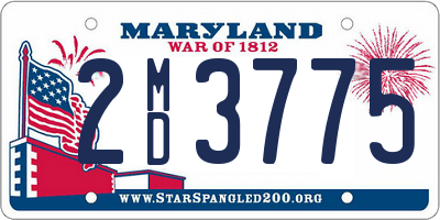 MD license plate 2MD3775