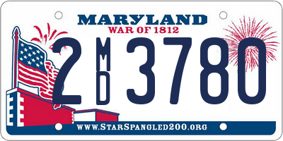 MD license plate 2MD3780
